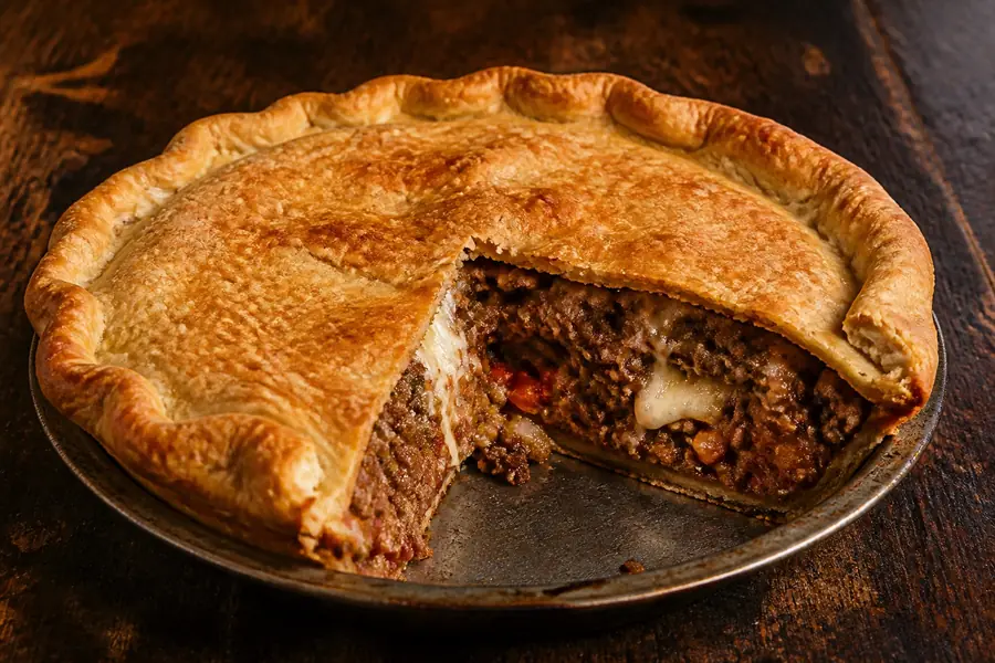 Homemade meat pie